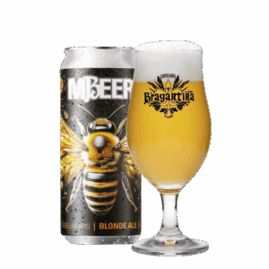 Mbeer Blonde Ale com Mel de Apis lata 473ml